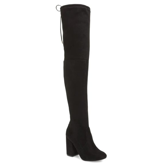 Steve Madden Shoes - Steve Madden Norri Black Over the Knee Boot Heel 7